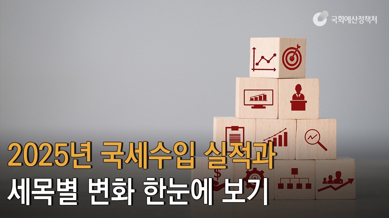 [읽어주는 NABO 보고서] 2025년 국세수입 실적과 세목별 변화 한눈에 보기